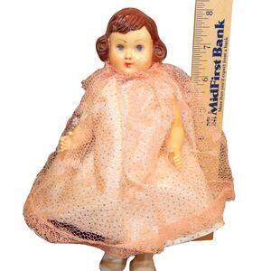 8" Vintage Celluloid Doll Marked K 359 Made in British Empire Hong Kong